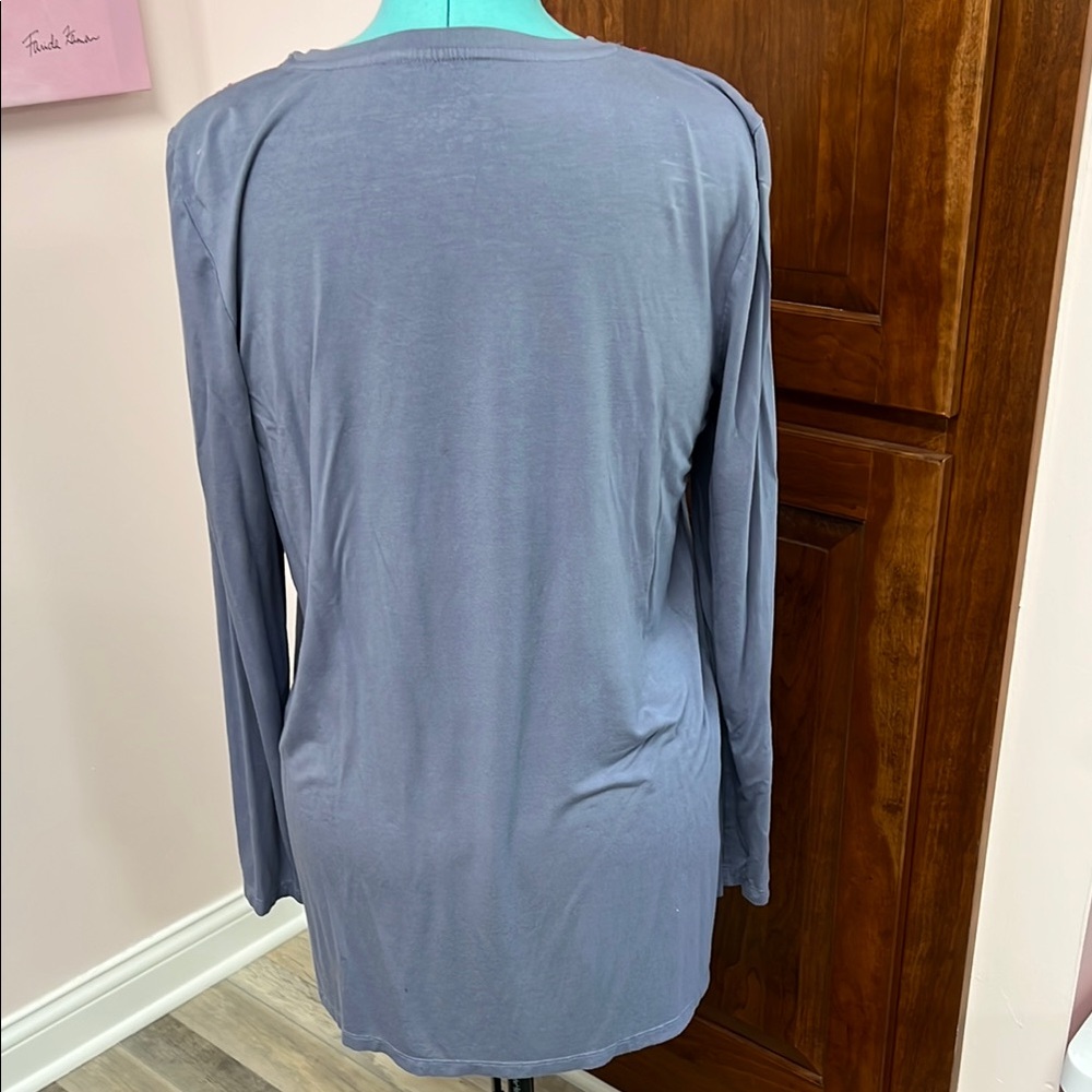 Sahalie Blue Tunic with Pink Floral Embroidery - Picture 5 of 7